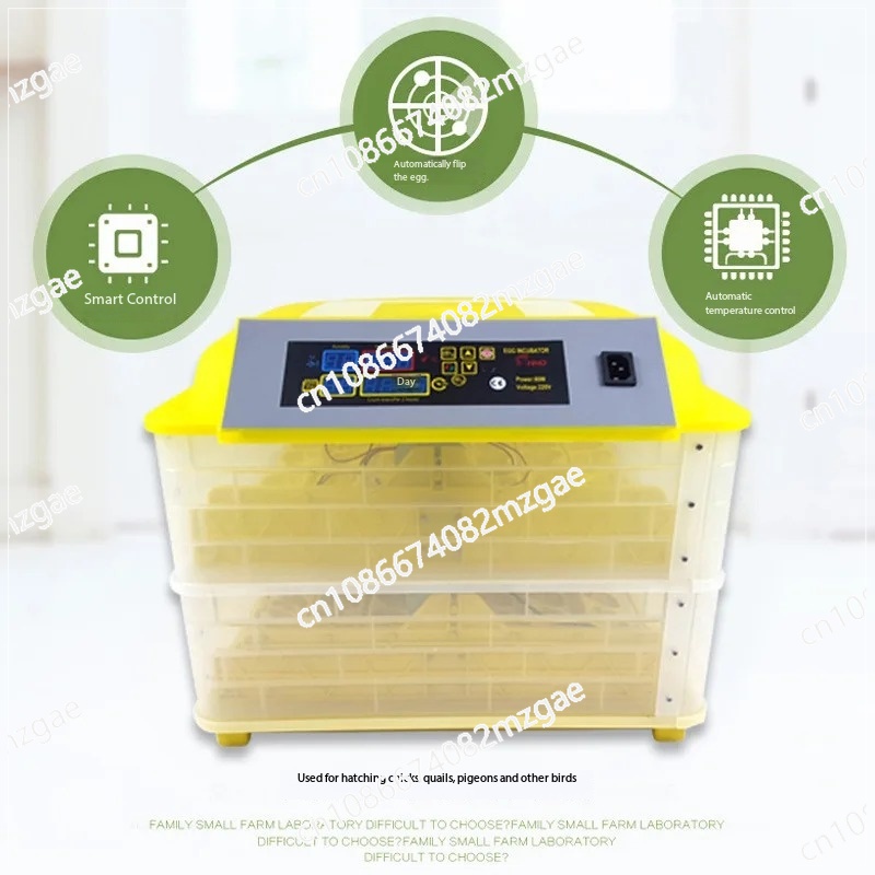 Poultry Incubator 96 Eggs - Fully Automatic Mini Incubator for 96