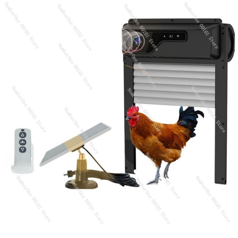 Automatic Chicken Door Opener Solar - Pet Timer Solar Door Opener,Anti-Collision Chicken