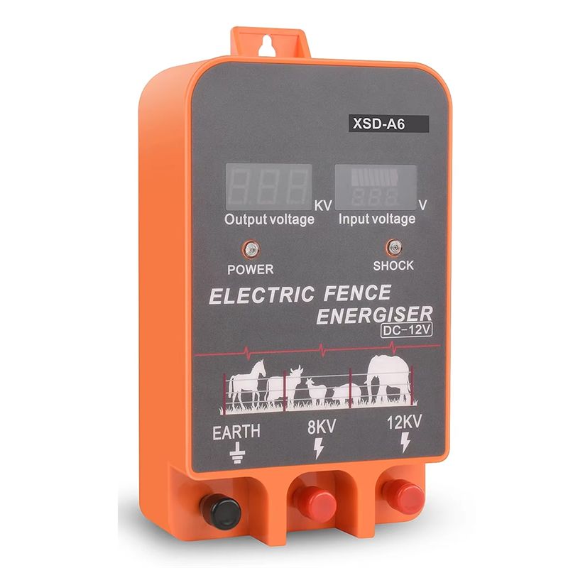 Livestock Fence Energizer 12V - AEE4-10KM Electric Fence Energizer With LCD