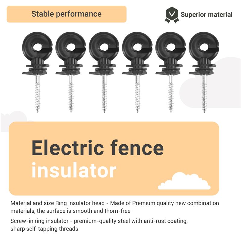 Electric Fence Insulator Post - HRBAJ-Electric Fence Insulator Fence Ring Post