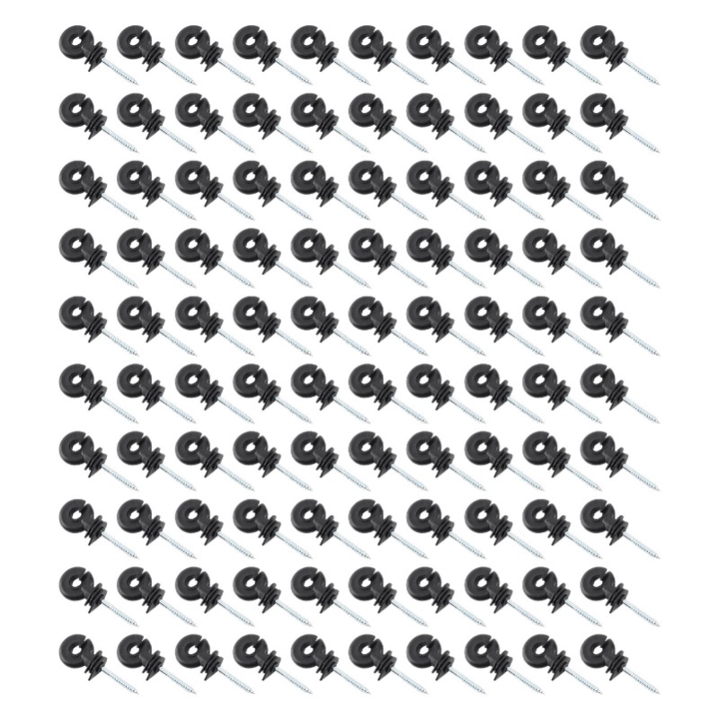 100pcs Short Screw Type Ring I - Electric Fence Insulator Post 评论和价格