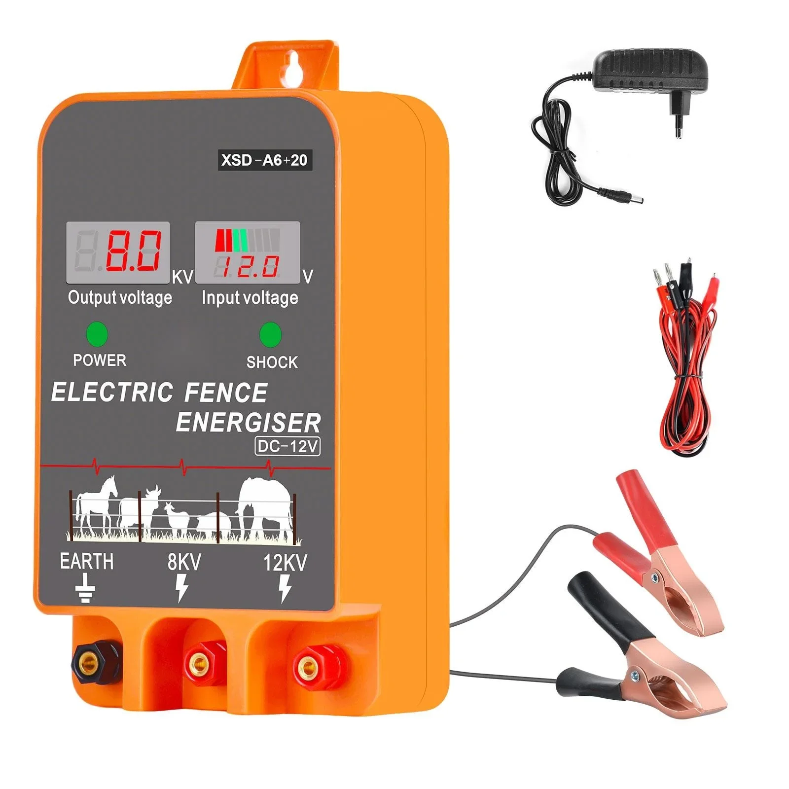20KM Electric Fence Energizer  - Livestock Fence Energizer 12V 评论和价格