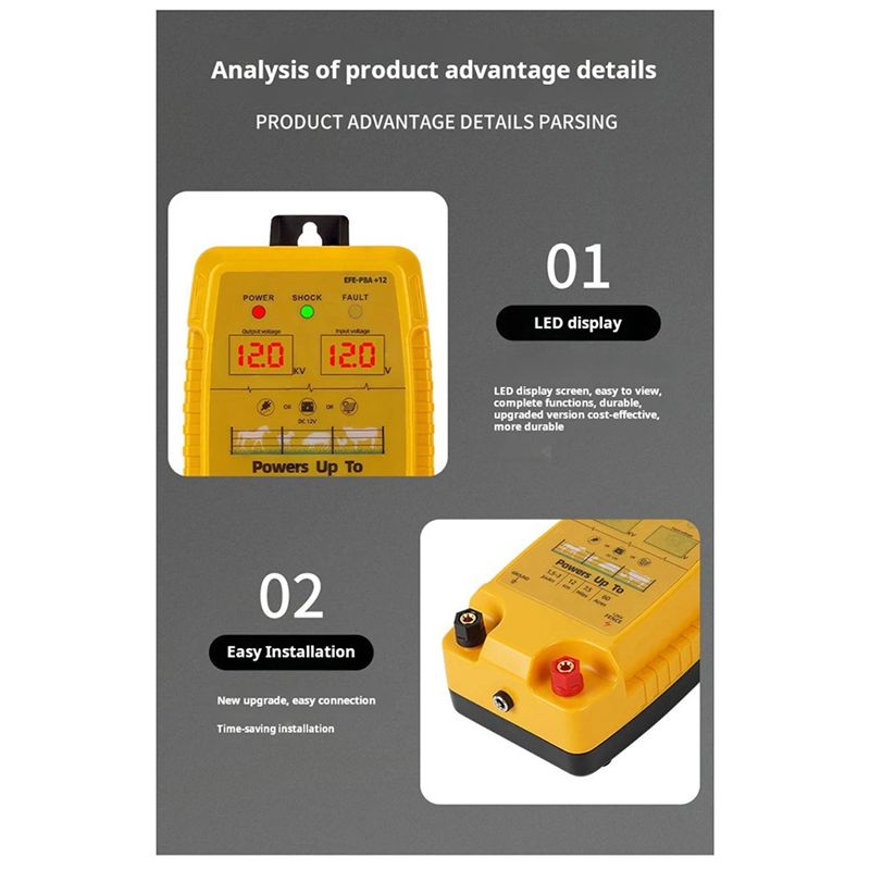 DT15 Electronic Pulse Fence 5K - Livestock Fence Energizer 12V 评论和价格