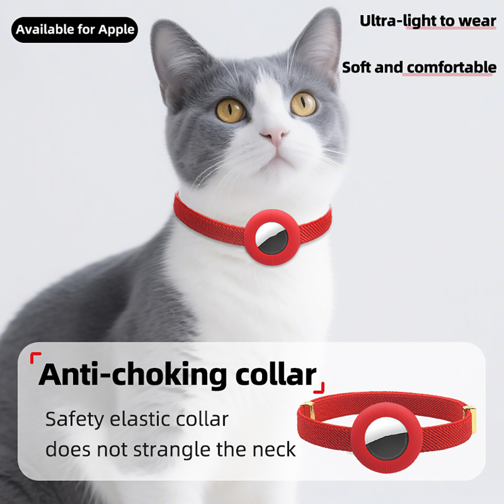 Stretchy AirTag Cat Collar,Adj - Gps Tracker Cattle Collar 评论和价格