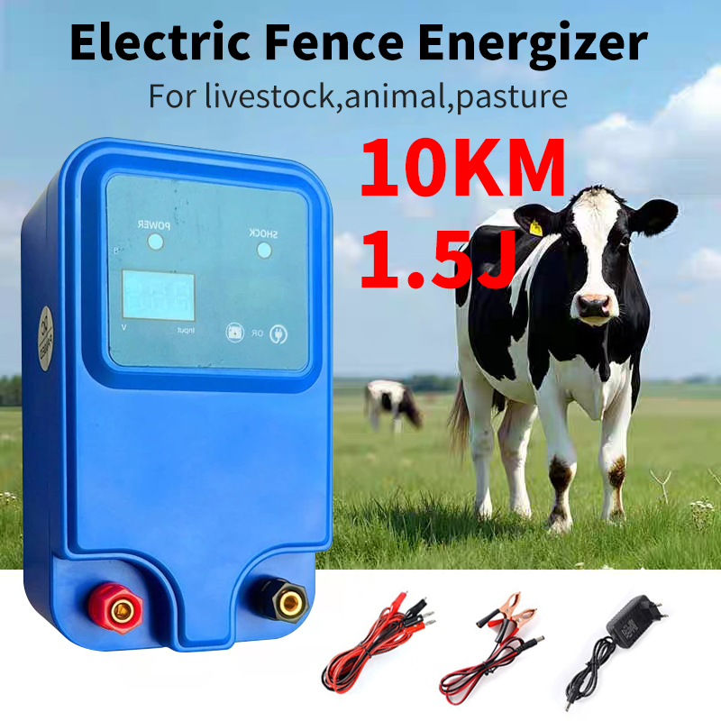 10km 1.5J Electric Fence Energ - Livestock Fence Energizer 12V 评论和价格