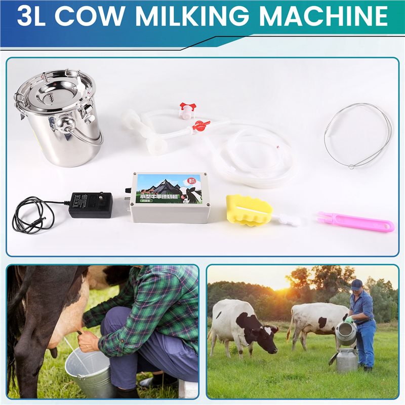 Vacuum Pump Milker Pulsating 3 - Goat Milking Machine Portable 评论和价格