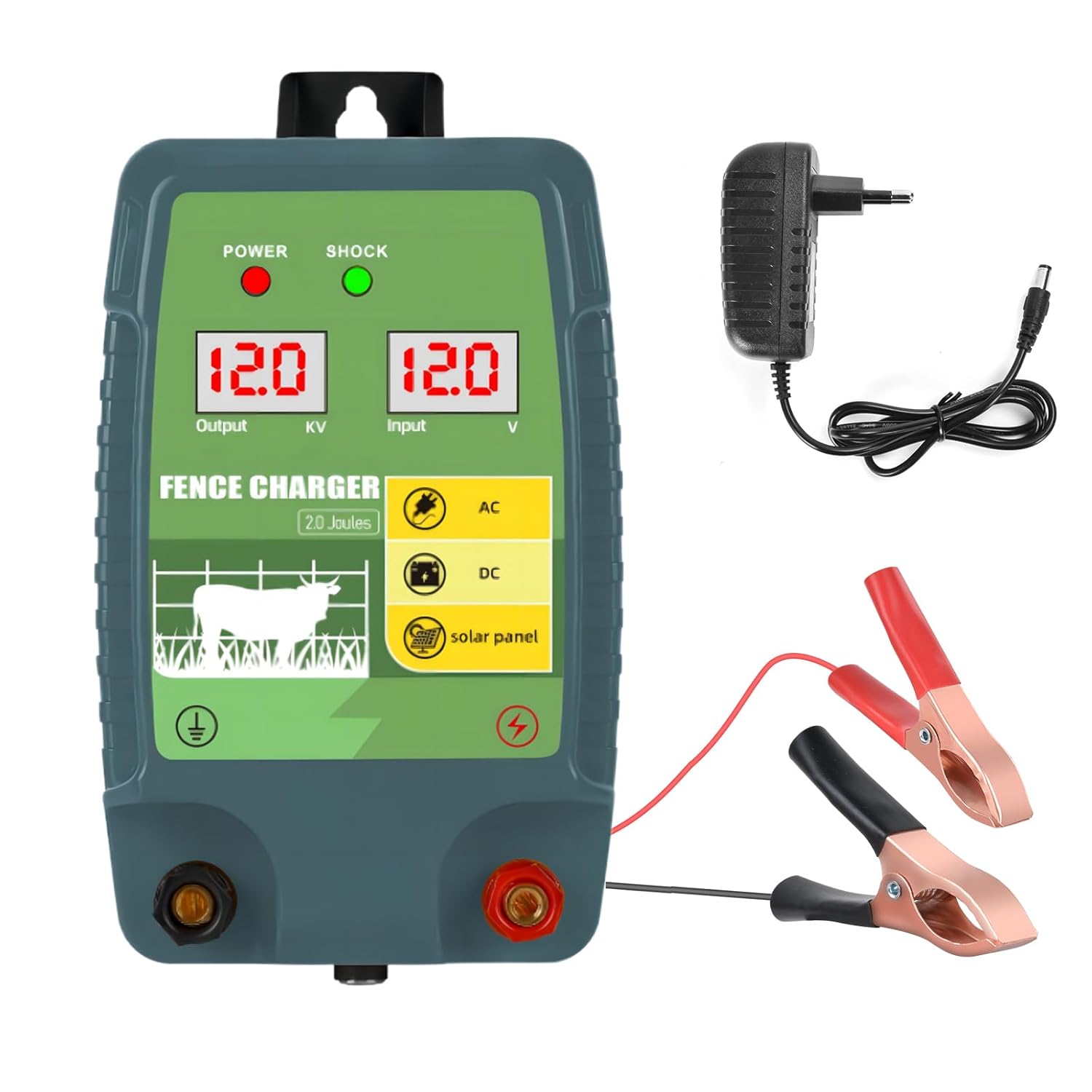 12KM High voltage Electric Fen - Livestock Fence Energizer 12V 评论和价格