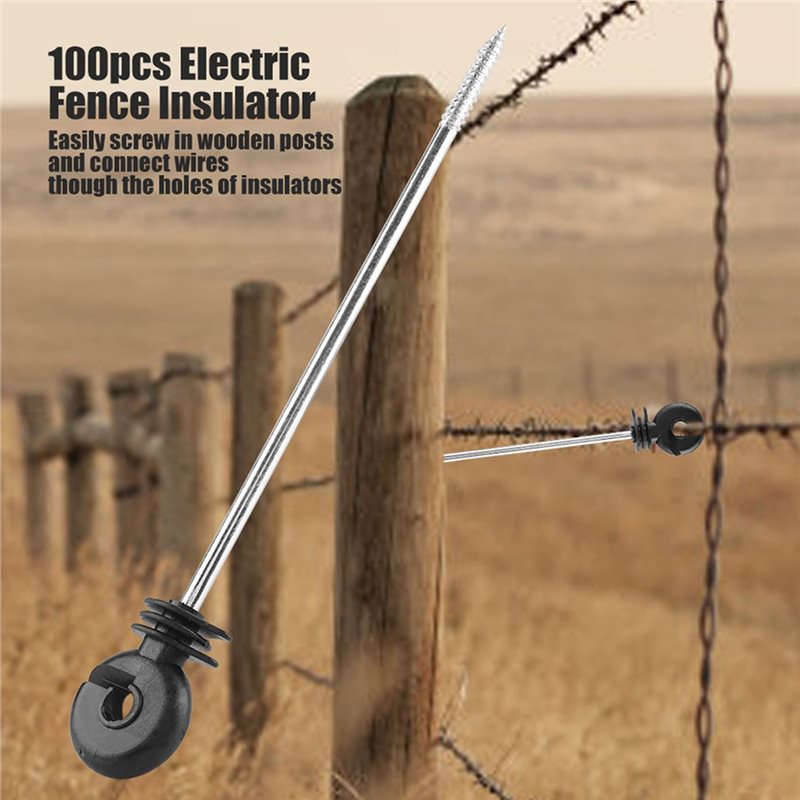 AEE4-100Pcs Electric Fence Ins - Electric Fence Insulator Post 评论和价格