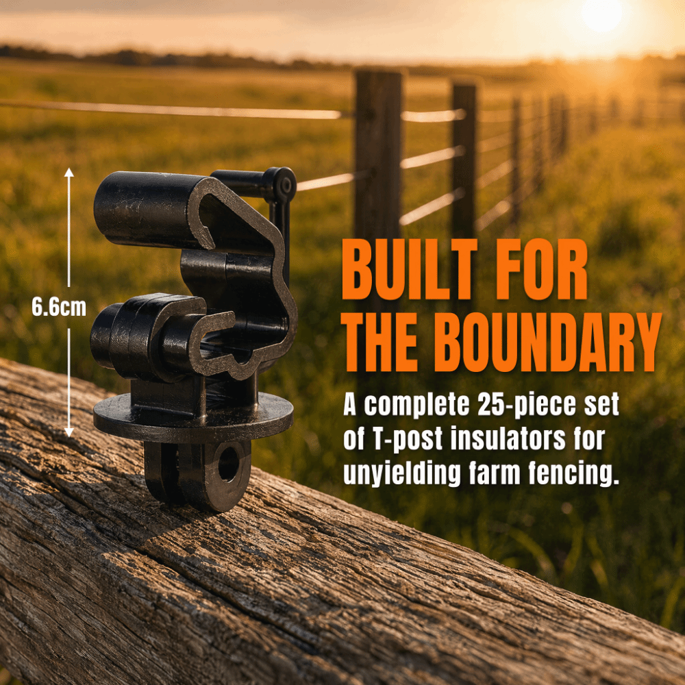 25pcs Plastic T Post Insulator - Electric Fence Insulator Post 评论和价格