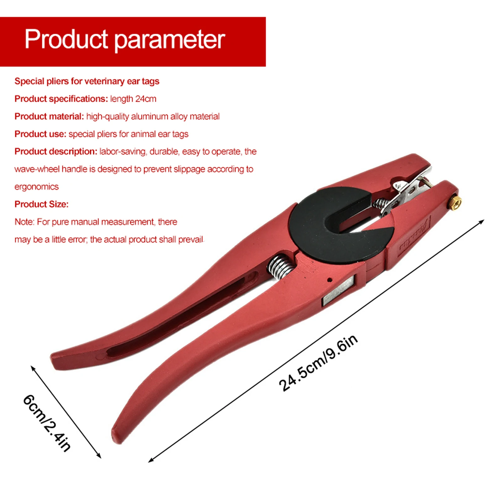 Red Alloy Ear Tag Plier for Li - Cattle Ear Tag Applicator 评论和价格