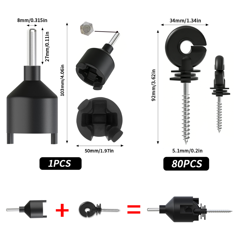 80Pcs Electric Fence Insulator - Electric Fence Insulator Post 评论和价格