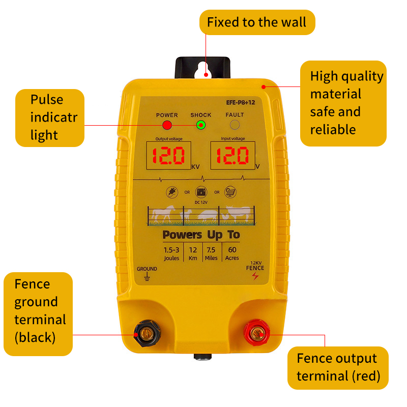 12V 12KV 5KM Electric Fence En - Livestock Fence Energizer 12V 评论和价格
