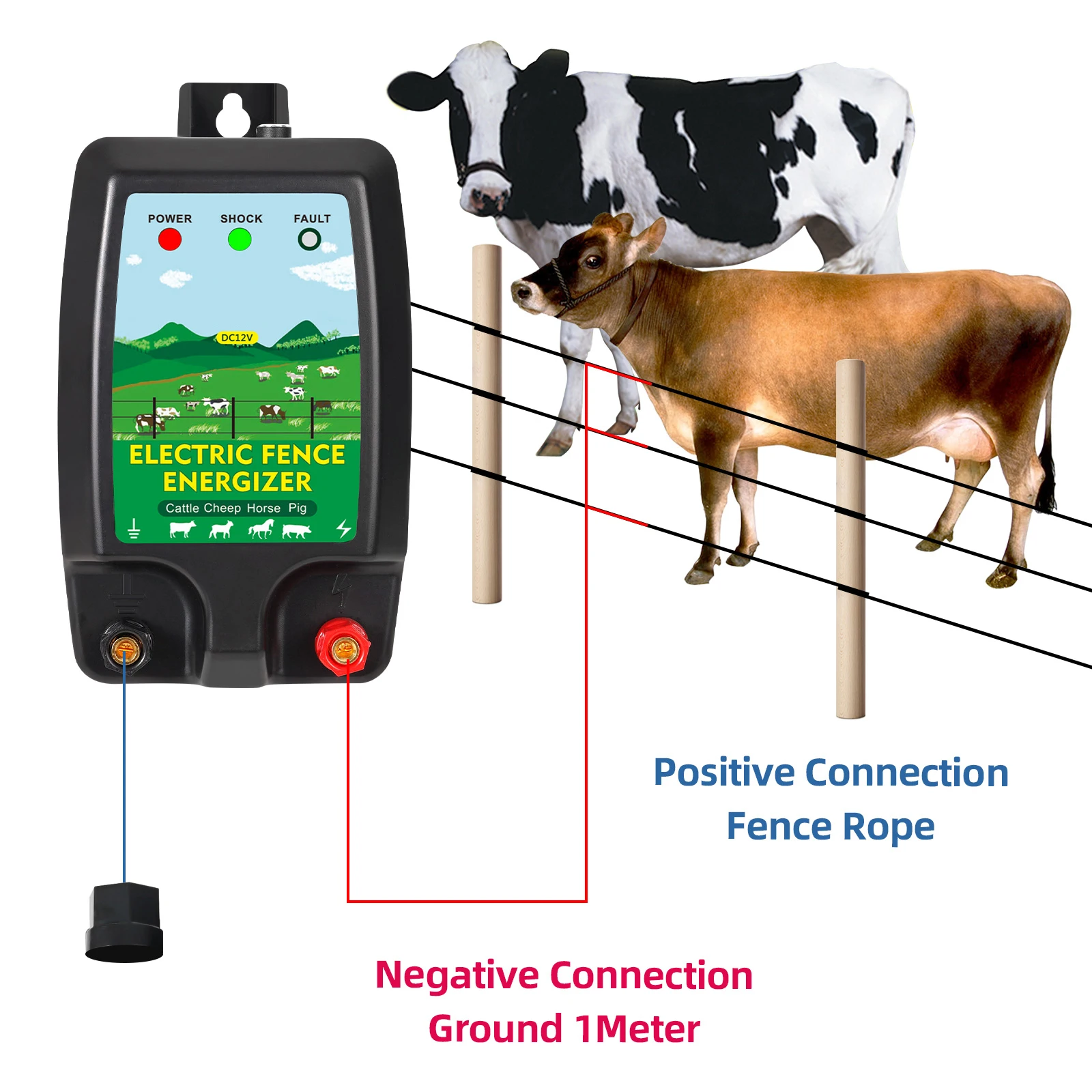 DC 12V 10KM High Voltage Elect - Livestock Fence Energizer 12V 评论和价格