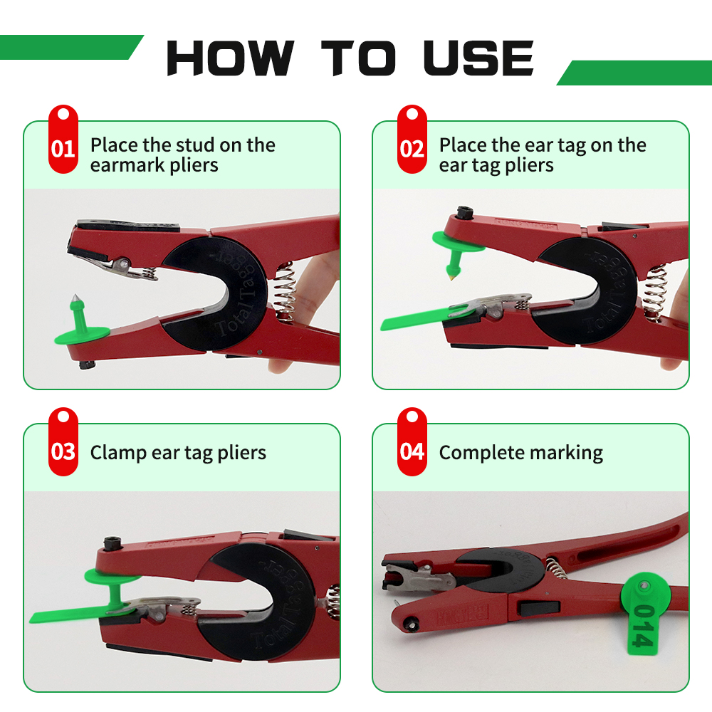100PCS Sheep Ear Tag Pliers 00 - Cattle Ear Tag Applicator 评论和价格