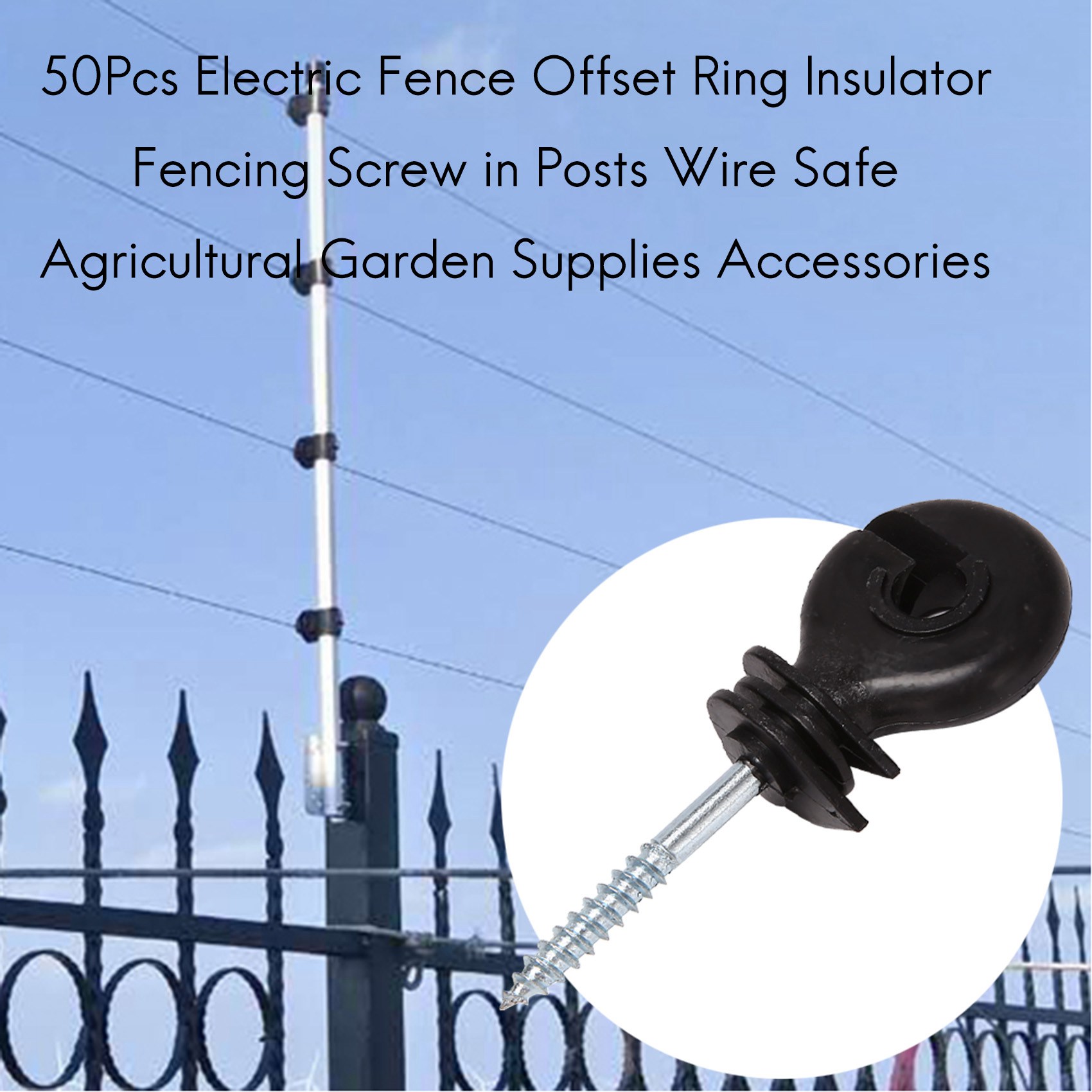 GTS 50Pcs Electric Fence Offse - Electric Fence Insulator Post 评论和价格
