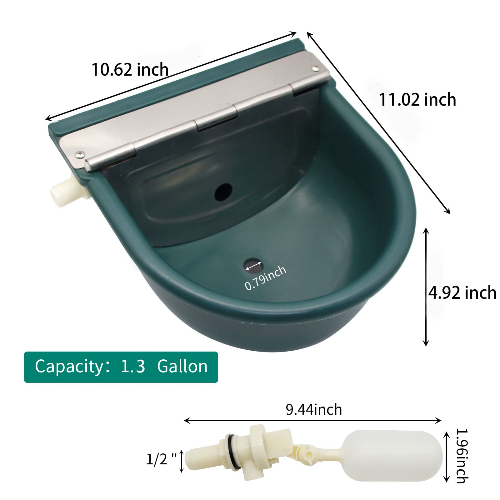 Automatic Water Bowl Plastic L - Livestock Water Trough Float Valve 评论和价格